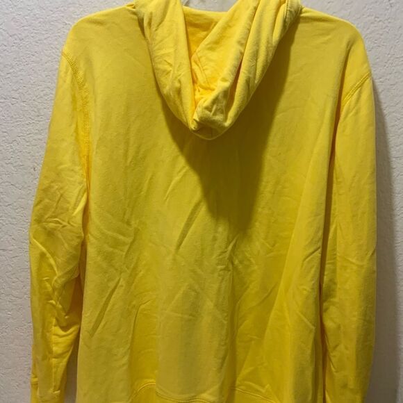 Vintage Ralph Lauren Embroidered Canary Yellow Button Up Hoodie Jacket Size 2XL - Picture 8 of 8
